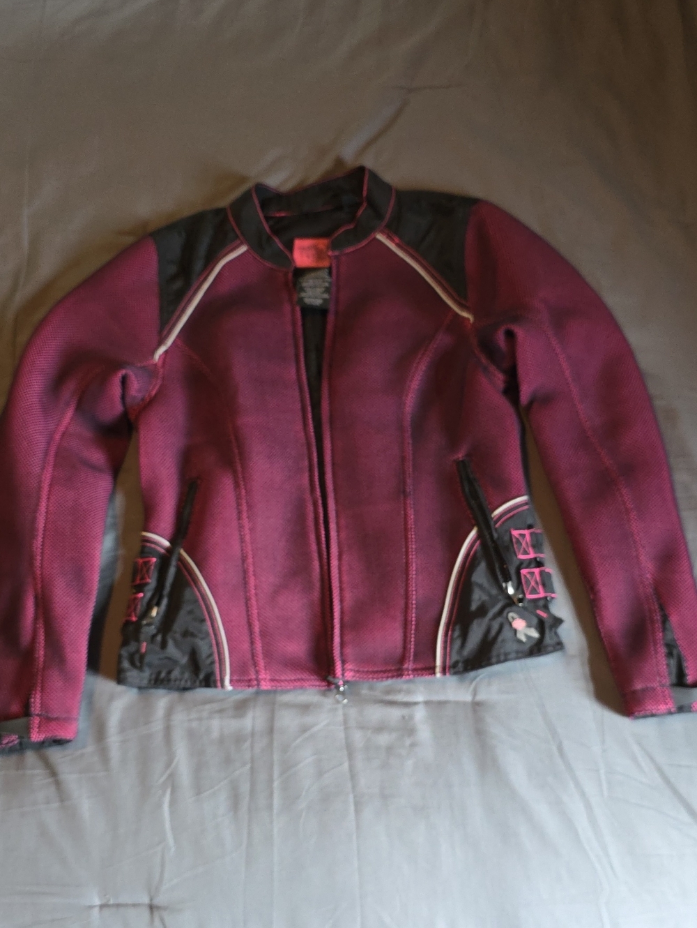 Harley-Davidson Plum and Black Women's Zip Jacket